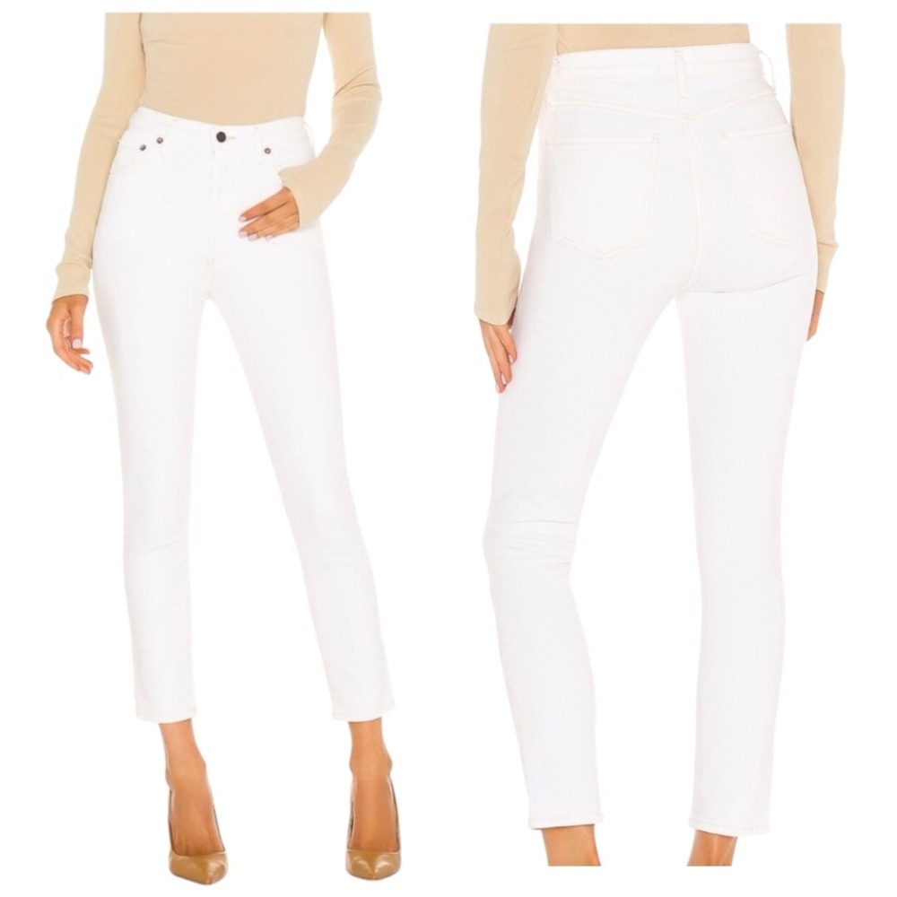 AGOLDE Nico High Rise Slim Jeans Size 26 Cream Off White Denim‎ A093C-1085